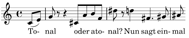 Row from Schoenberg's Op. 28(1) (m. 1).
