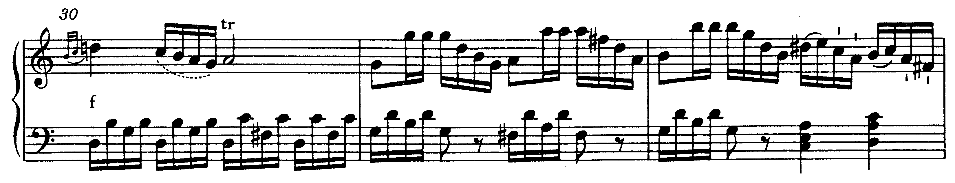 Staves with a treble and bass clef. More description below.