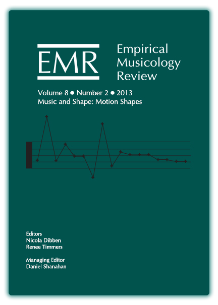 Empirical Musicology Review - Vol. 8, No. 2: Music and Shape: Motion Shapes