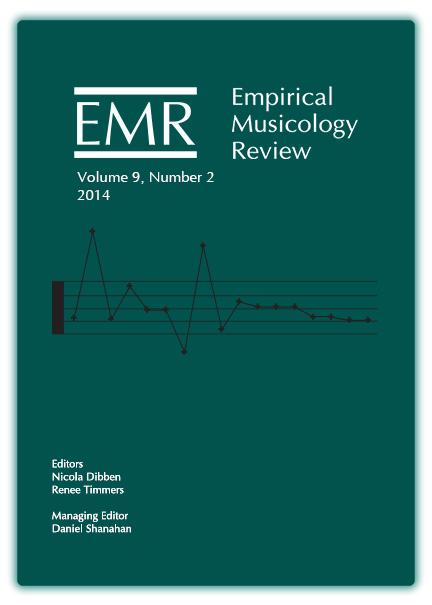 Cover image for Empirical Musicology Review Volume 9, Number 2