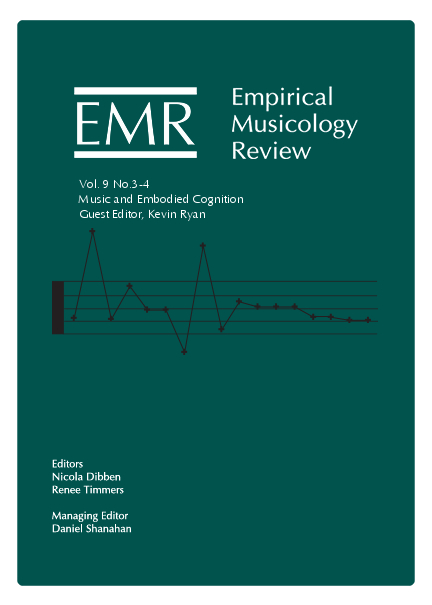 					View Vol. 9 No. 3-4 (2014): Special Issue: Music and Embodied Cognition
				
