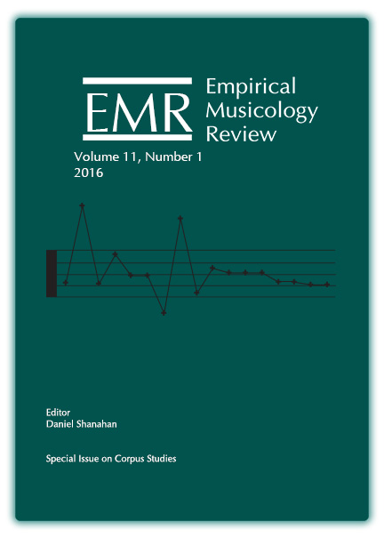 Cover image for Empirical Musicology Review Volume 11, Number 1