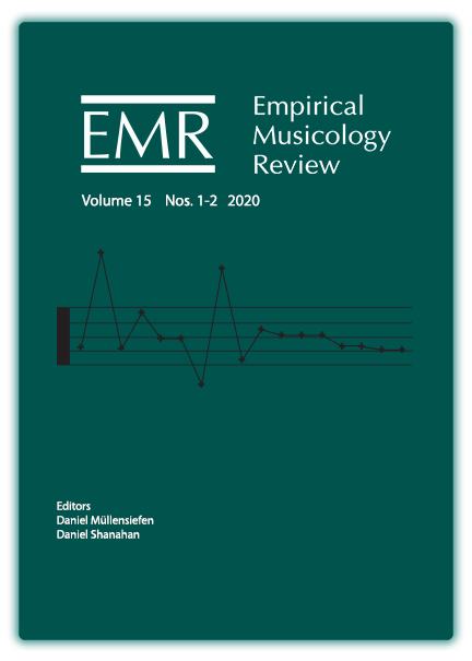 Empirical Musicology Review Volume 15 Nos. 1-2 2020